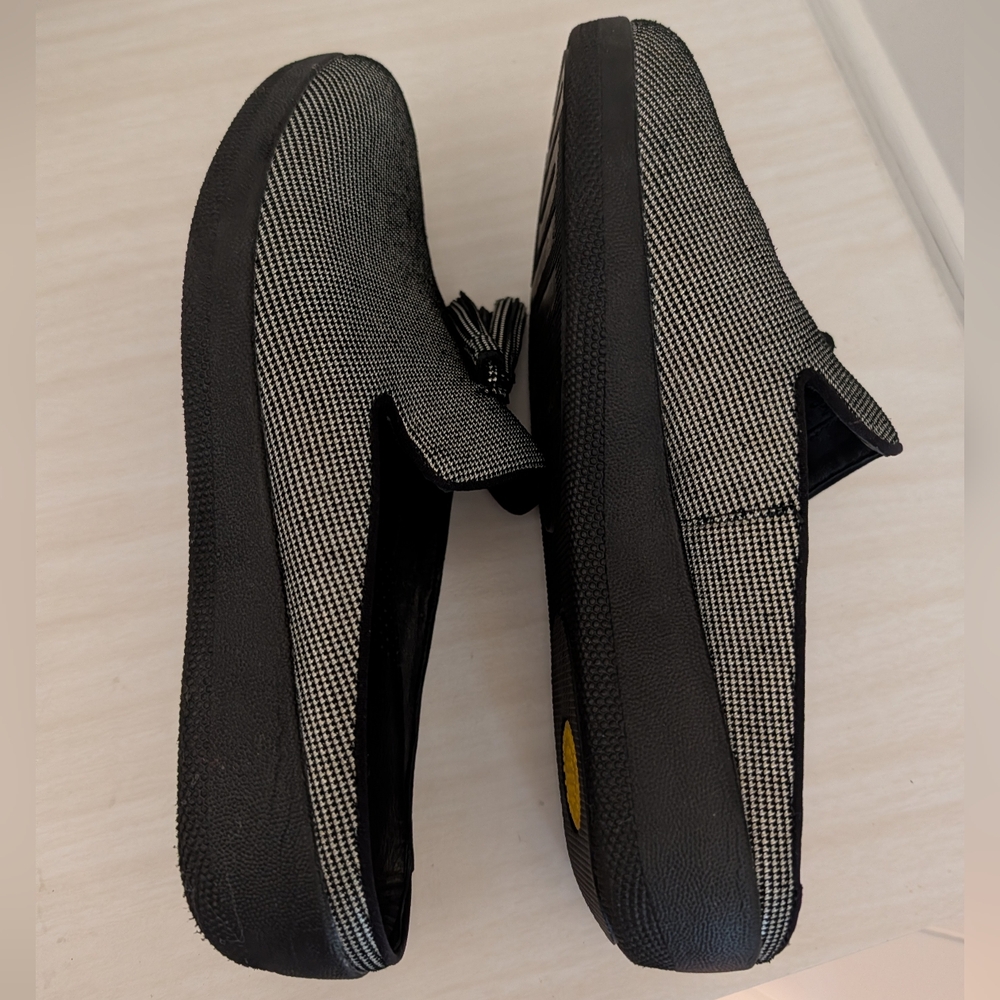 FitFlop SuperSkater Silver Suede Houndtooth Mules Size 9 - Picture 7 of 13